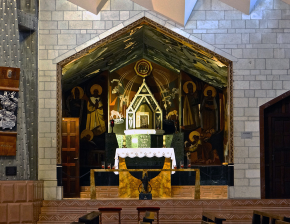 Altar inside Church of teh Annunciation Nazareth Israel