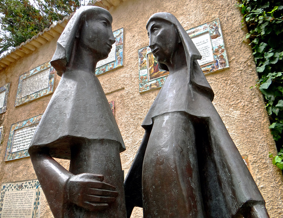 Mary and Elizabeth Statue at Church of the Visitation Israel