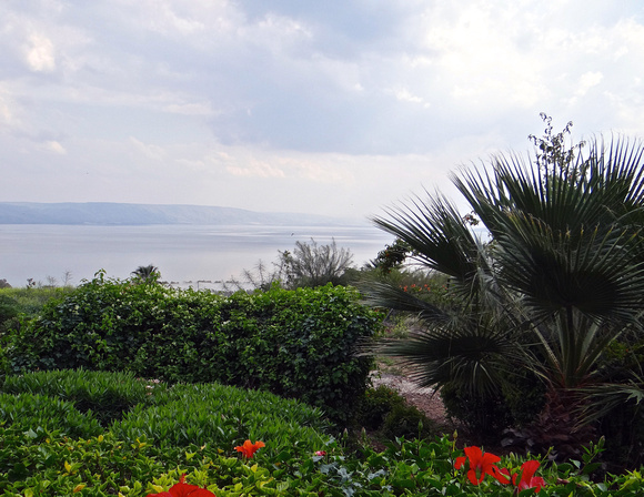 Sea of Galilee from Mount of the Beatitudes Israel
