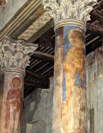Columns Inside Church of the Nativity Bethlehem