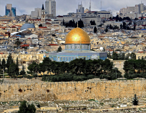 Jerusalem and Golden Dome Israel