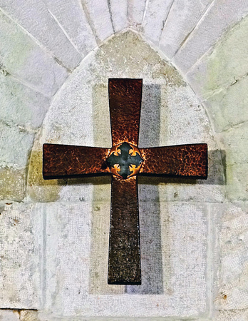 Cross in St. Anne's Church Jerusalem Israel