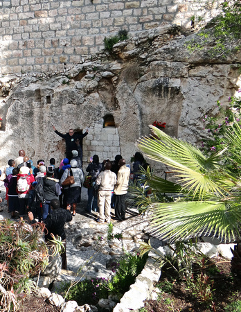 Service at Garden Tomb Israel