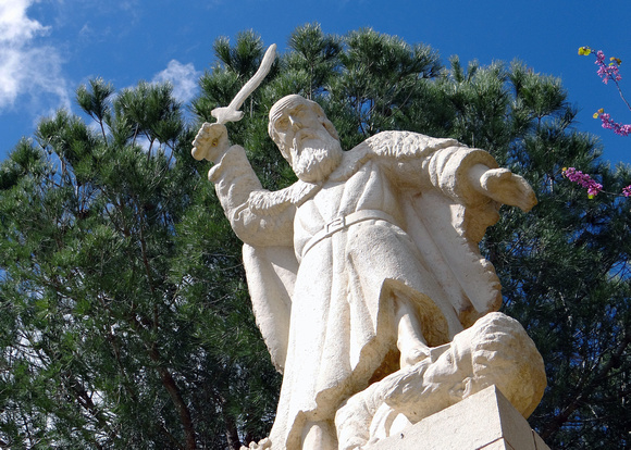 Abraham Statue on Mount Carmel Israel