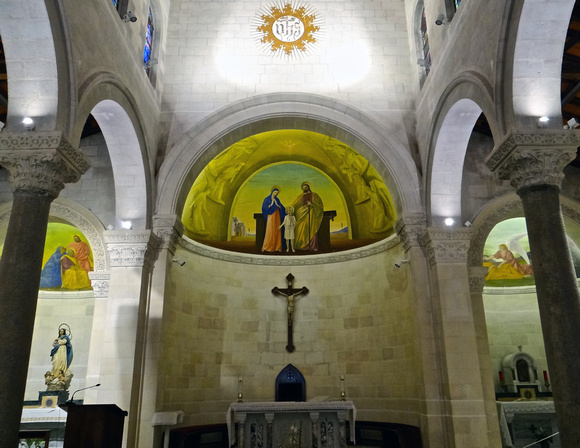 Altar Area Inside St. Joseph's Church Nazareth Israel