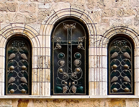 Windows on Church of Holy Sepulcher Jerusalem Israel